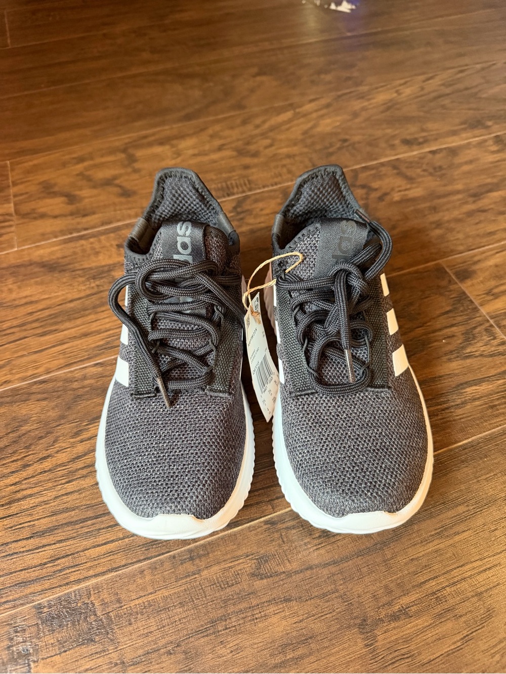 adidas Kids Black and White Lightweight Running Sneakers